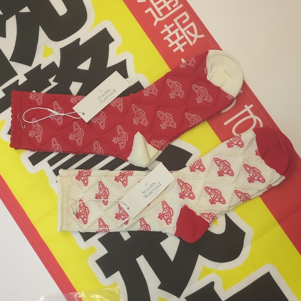 Vivienne Westwood Red and White Socks